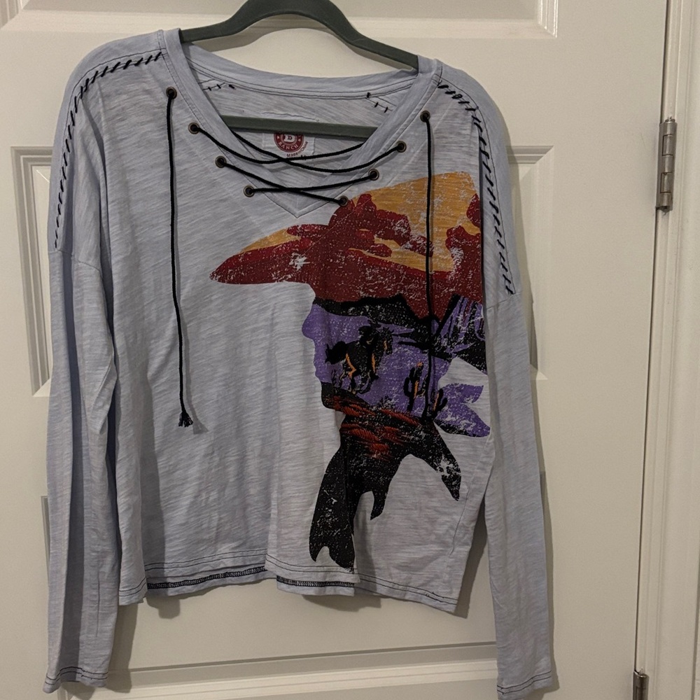 Double D Ranch LS cropped tee